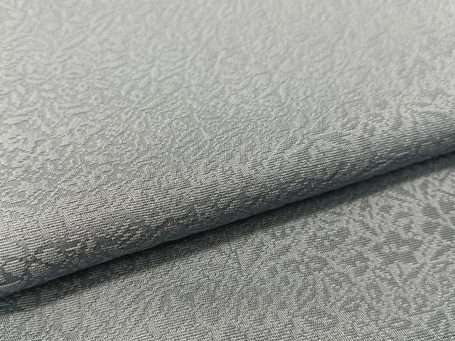 平和屋着物●上質な色無地　草花地紋　青藤色　正絹　逸品　CABD8082vp