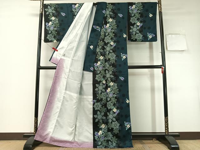 平和屋着物●H・L（アッシュエル）　HENRI-LUC CHAPUIS　小紋　舞雪花文　洗える着物　CABD8089vp