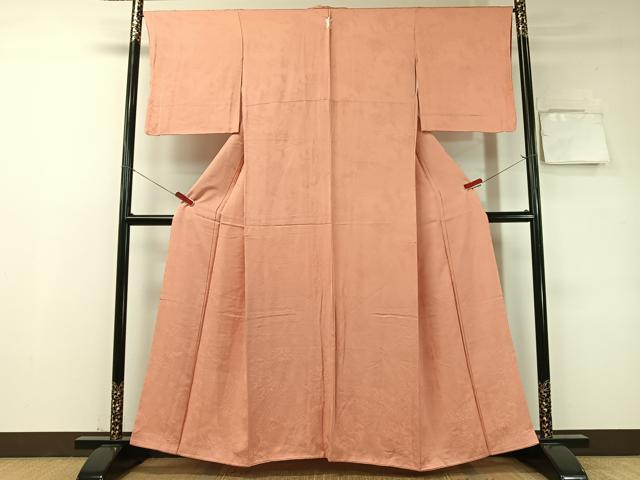 平和屋着物●上質な色無地　更紗唐草地紋　東雲色　やまと誂製　正絹　逸品　未使用　CABD8091vp