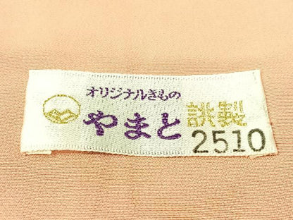 平和屋着物●上質な色無地　更紗唐草地紋　東雲色　やまと誂製　正絹　逸品　未使用　CABD8091vp