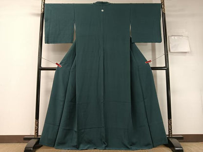 平和屋着物●上質な色無地　百入茶色　正絹　逸品　未使用　CABD8097vp