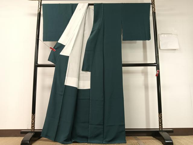 平和屋着物●上質な色無地　百入茶色　正絹　逸品　未使用　CABD8097vp