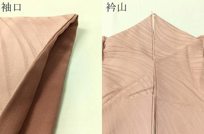 平和屋着物●上質な色無地　流線地紋　虹色　正絹　逸品　CABD8098vp