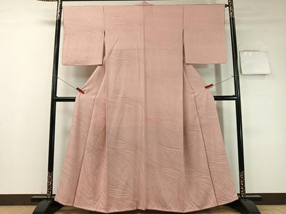 平和屋着物●上質な色無地　流線地紋　虹色　正絹　逸品　CABD8098vp