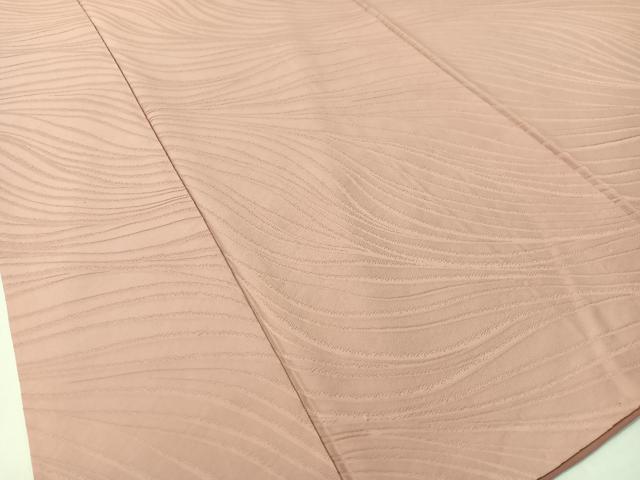 平和屋着物●上質な色無地　流線地紋　虹色　正絹　逸品　CABD8098vp
