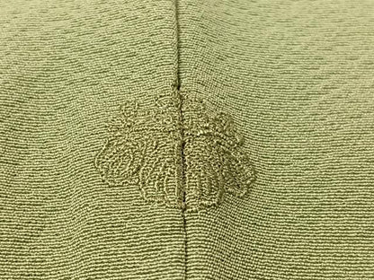 平和屋着物●上質な色無地　作家物　幻の染　岩石染　山葵色　正絹　逸品　未使用　CABD8100vp