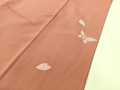 平和屋着物●訪問着　作家物　駒刺繍　花おとぎ　金彩　鬼しぼ縮緬　正絹　逸品　CABD8105vp