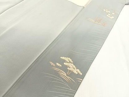 平和屋着物●訪問着　作家物　駒刺繍　松竹梅御所解文　暈し染め　金彩　正絹　逸品　未使用　CABD8109vp