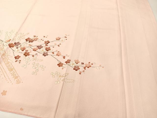 平和屋着物●訪問着　駒刺繍　枝花文　暈し染め　金彩　正絹　逸品　未使用　CABD8110vp