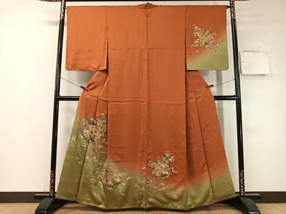 平和屋着物●金彩友禅　卓越技能者・名工・和田光正　訪問着　松竹梅花篭文　暈し染め　正絹　逸品　CABD8111vp