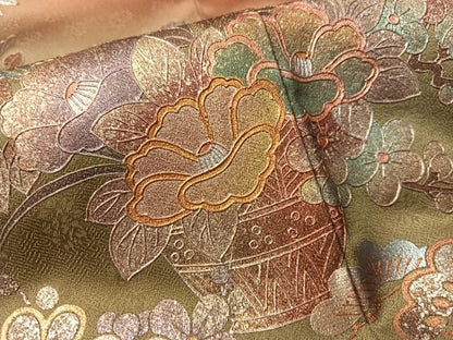 平和屋着物●金彩友禅　卓越技能者・名工・和田光正　訪問着　松竹梅花篭文　暈し染め　正絹　逸品　CABD8111vp