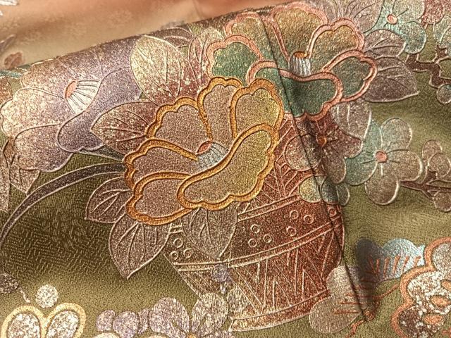 平和屋着物●金彩友禅　卓越技能者・名工・和田光正　訪問着　松竹梅花篭文　暈し染め　正絹　逸品　CABD8111vp