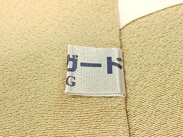 平和屋着物●上質な色無地　白橡色　正絹　逸品　CABD8112vp