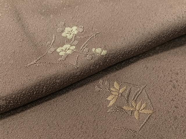 平和屋着物●本加賀友禅作家　柿本市郎　小紋　草花文　正絹　逸品　CABD8113vp
