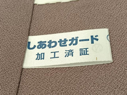 平和屋着物●本加賀友禅作家　柿本市郎　小紋　草花文　正絹　逸品　CABD8113vp