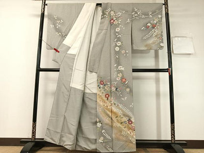 平和屋着物●訪問着　辻が花　暈し染め　金彩　正絹　逸品　CABD8114vp