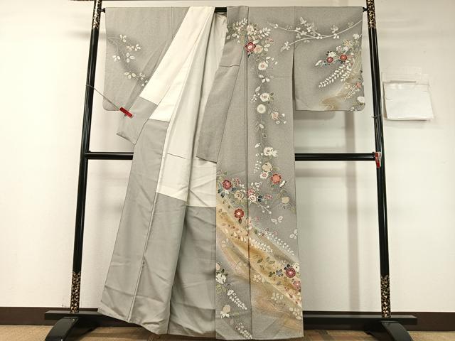 平和屋着物●訪問着　辻が花　暈し染め　金彩　正絹　逸品　CABD8114vp