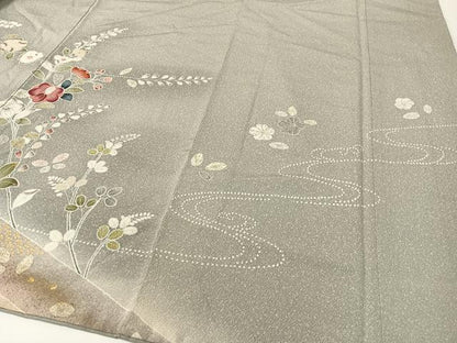 平和屋着物●訪問着　辻が花　暈し染め　金彩　正絹　逸品　CABD8114vp