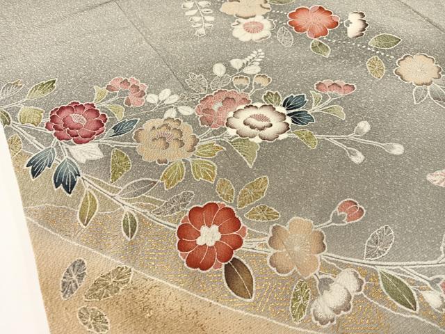 平和屋着物●訪問着　辻が花　暈し染め　金彩　正絹　逸品　CABD8114vp