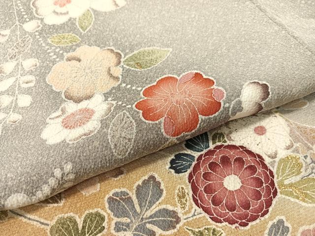 平和屋着物●訪問着　辻が花　暈し染め　金彩　正絹　逸品　CABD8114vp