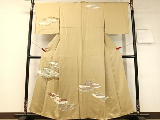 平和屋着物●訪問着　駒刺繍　霞雲重ね　金彩　正絹　逸品　CABD8117vp