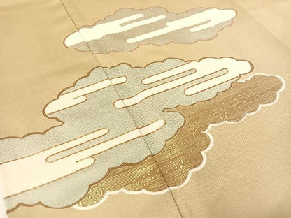 平和屋着物●訪問着　駒刺繍　霞雲重ね　金彩　正絹　逸品　CABD8117vp