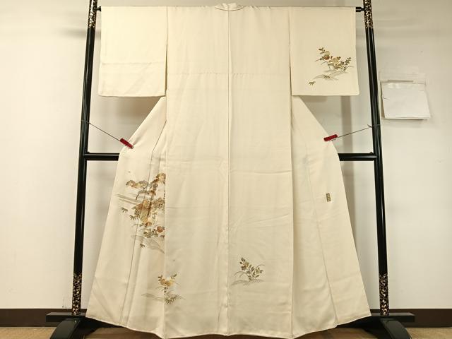 平和屋着物●金彩友禅　卓越技能者・名工・和田光正　訪問着　御所解花文　正絹　逸品　CABD8118vp