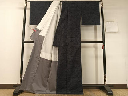 平和屋着物●結城紬　吉祥文様　正絹　逸品　CABD8119vp