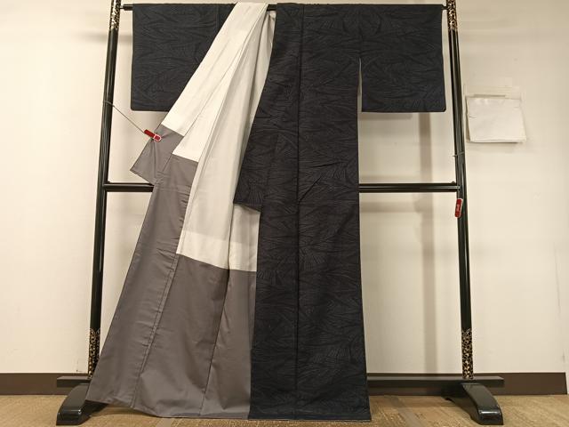 平和屋着物●結城紬　吉祥文様　正絹　逸品　CABD8119vp