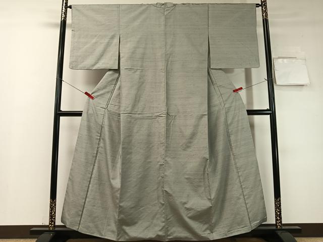 平和屋着物●紅花紬　米沢　霞文　正絹　逸品　CABD8120vp