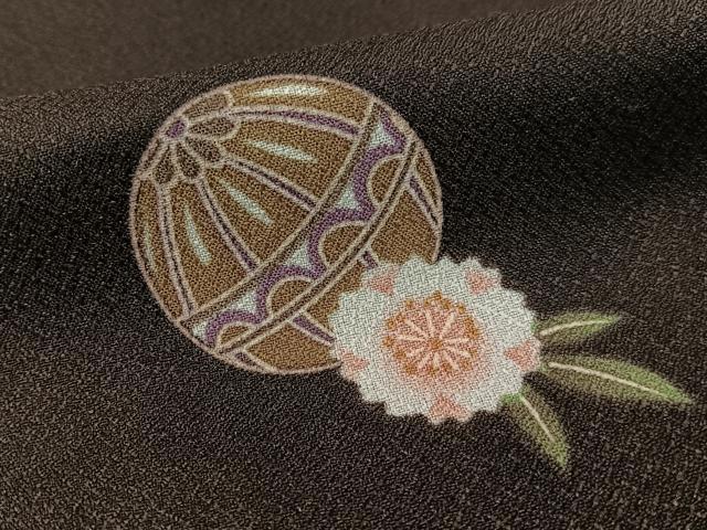 平和屋着物●小紋　花毬文　洗える着物　CABD8121vp