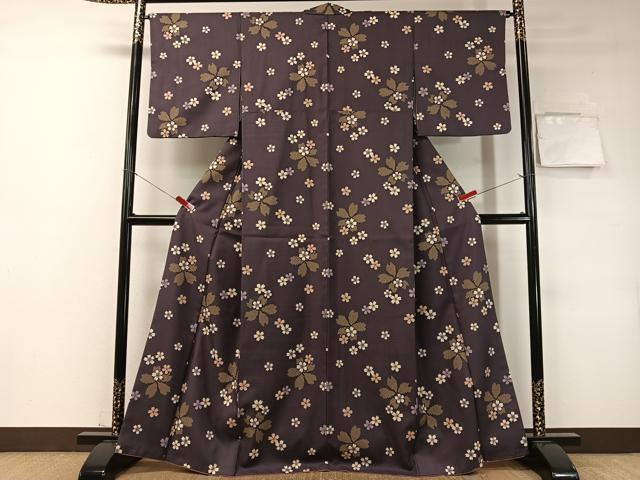 平和屋着物●小紋　舞桜　洗える着物　CABD8123vp