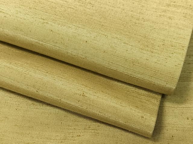 平和屋着物●上質な紬　色無地　利休色　正絹　逸品　CABD8125vp