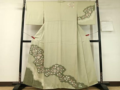 平和屋着物●訪問着　辻が花　絞り　正絹　逸品　CABD8126vp