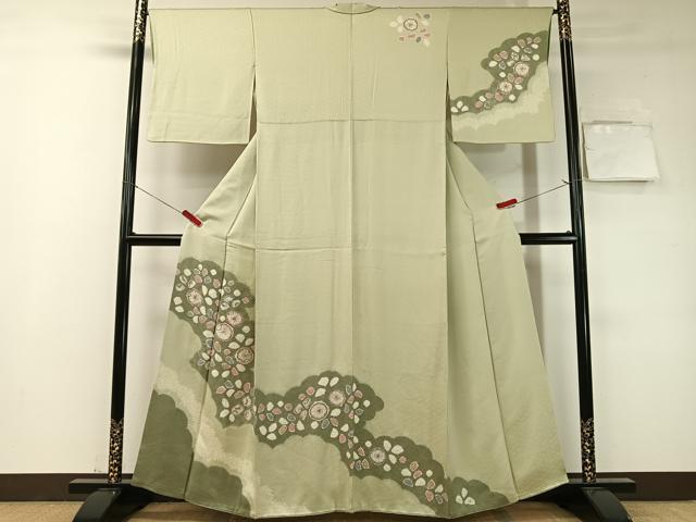 平和屋着物●訪問着　辻が花　絞り　正絹　逸品　CABD8126vp