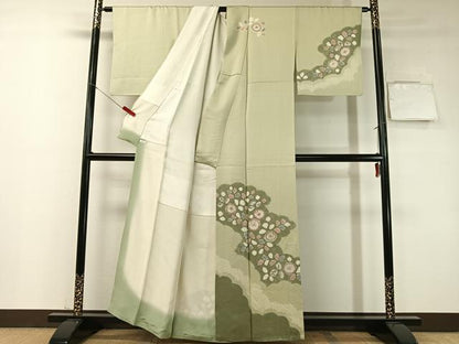 平和屋着物●訪問着　辻が花　絞り　正絹　逸品　CABD8126vp