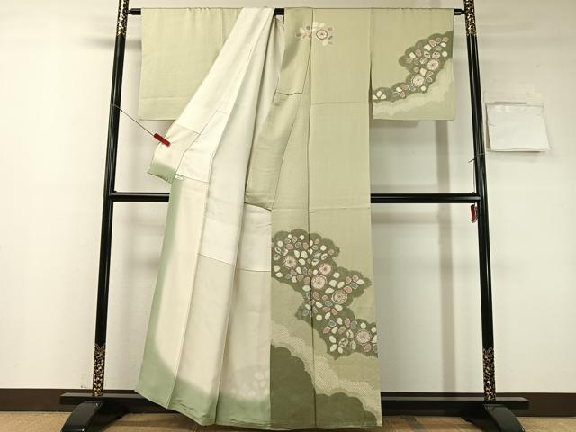 平和屋着物●訪問着　辻が花　絞り　正絹　逸品　CABD8126vp