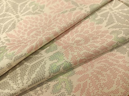 平和屋着物●本場大島紬　白大島　麻の葉菊文　正絹　逸品　CABD8130vp
