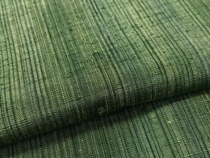 平和屋着物●大原紬　雨縞　証紙付き　正絹　逸品　未使用　CABD8131vp