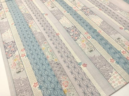 平和屋着物●小千谷紬　80亀甲　天女　正絹　逸品　CABD8134vp