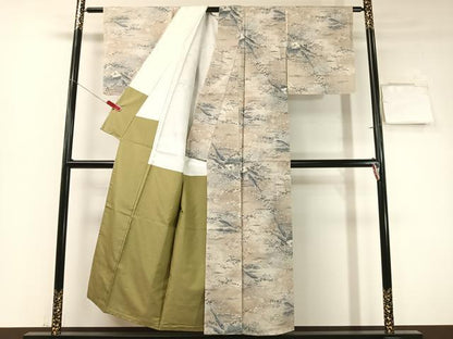 平和屋着物●小千谷紬　トビウオ　正絹　逸品　未使用　CABD8136vp