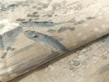 平和屋着物●小千谷紬　トビウオ　正絹　逸品　未使用　CABD8136vp