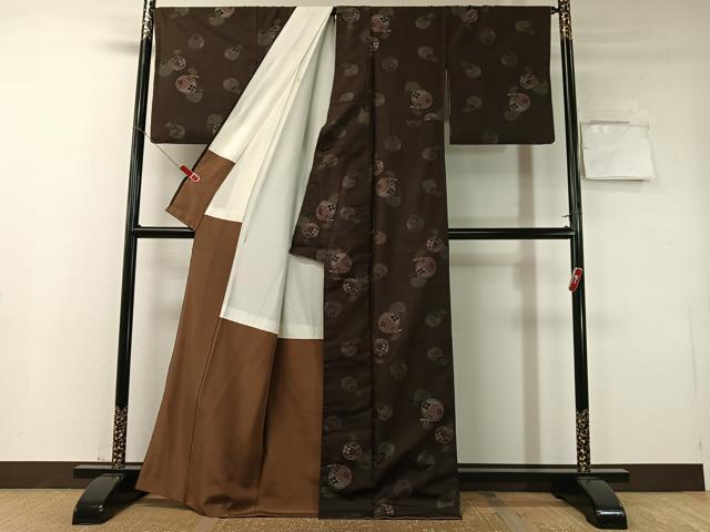 平和屋着物●本場大島紬　地空き　9マルキ　成り物　正絹　逸品　CABD8139vp