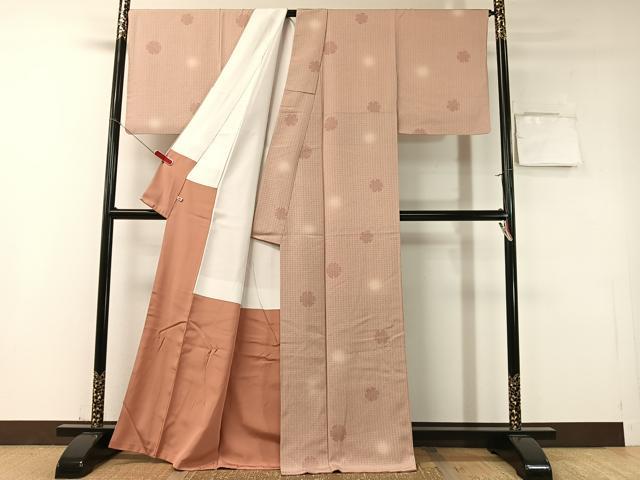 平和屋着物●江戸小紋　染士：服部光擴　彫士：住田双光　雪輪鹿の子小紋柄　螢暈し　さが美扱い　正絹　逸品　CABD8140vp