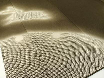 平和屋着物●訪問着　雪輪飛び兎　暈し染め　金銀彩　鬼しぼ縮緬　正絹　逸品　CABD8147vp