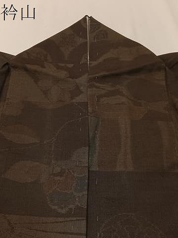 平和屋着物●上質な紬　百柄　横段文　ロング丈　正絹　逸品　CABD8155vp