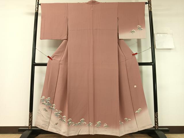 平和屋着物●訪問着　作家物　浜松文　暈し染め　金彩　正絹　逸品　CABD8156vp