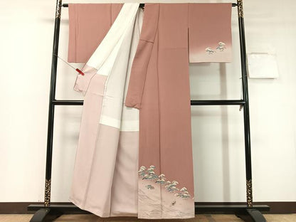 平和屋着物●訪問着　作家物　浜松文　暈し染め　金彩　正絹　逸品　CABD8156vp