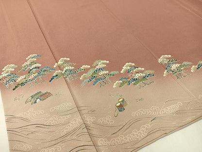 平和屋着物●訪問着　作家物　浜松文　暈し染め　金彩　正絹　逸品　CABD8156vp