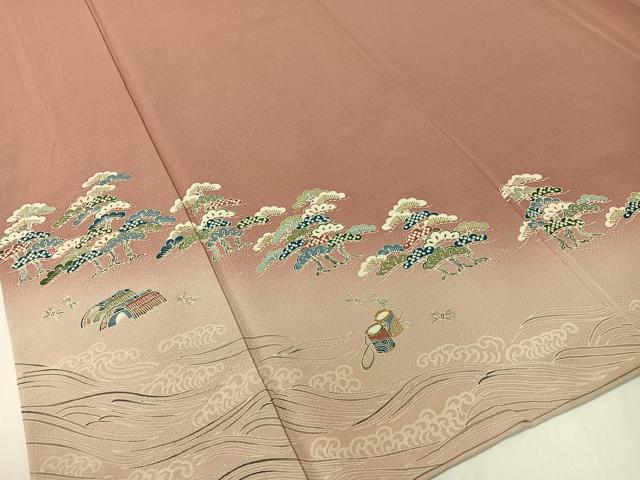 平和屋着物●訪問着　作家物　浜松文　暈し染め　金彩　正絹　逸品　CABD8156vp